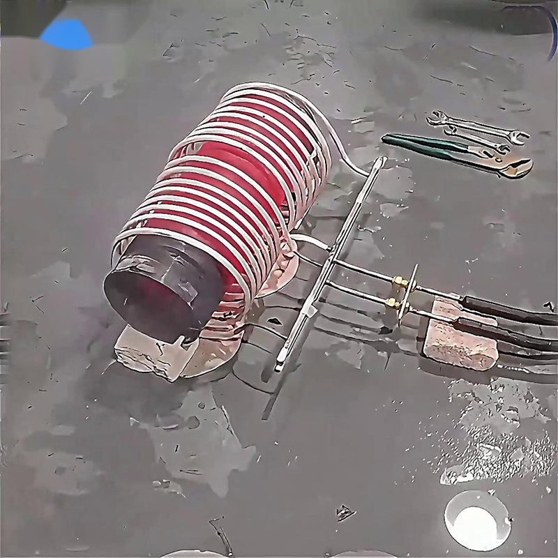 中頻感應加熱設備對直徑180mm、長度300mm的鋼管進行加熱測試